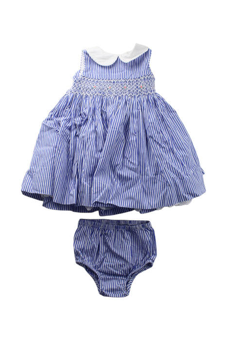 A Blue Dress Sets from Ralph Lauren in size 3-6M for girl. (Front View)