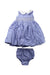 A Blue Dress Sets from Ralph Lauren in size 3-6M for girl. (Front View)