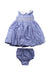 A Blue Dress Sets from Ralph Lauren in size 3-6M for girl. (Front View)