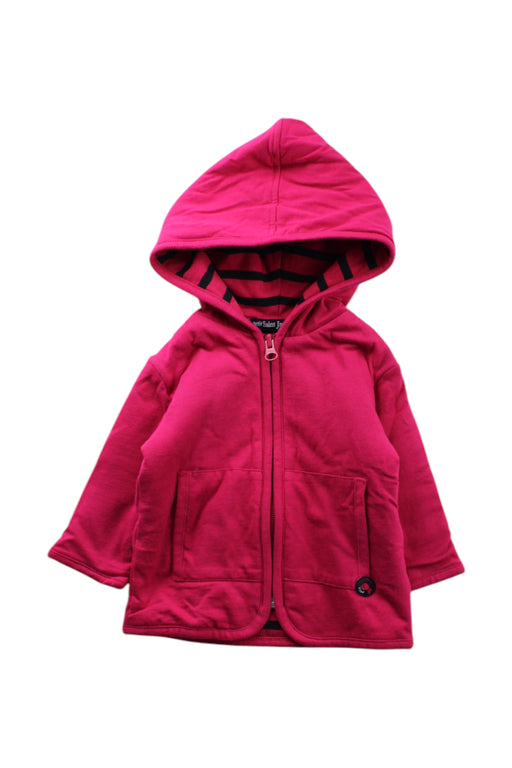 A Pink Hooded Sweatshirts from Saint James in size 3-6M for neutral. (Front View)