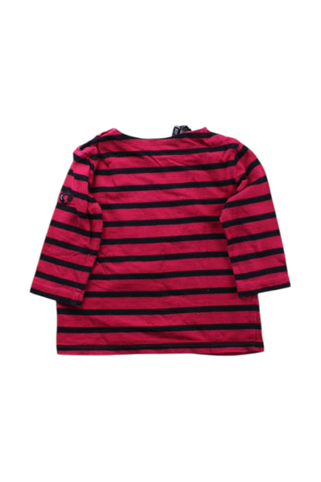 A Red Long Sleeve T Shirts from Saint James in size 3-6M for neutral. (Back View)