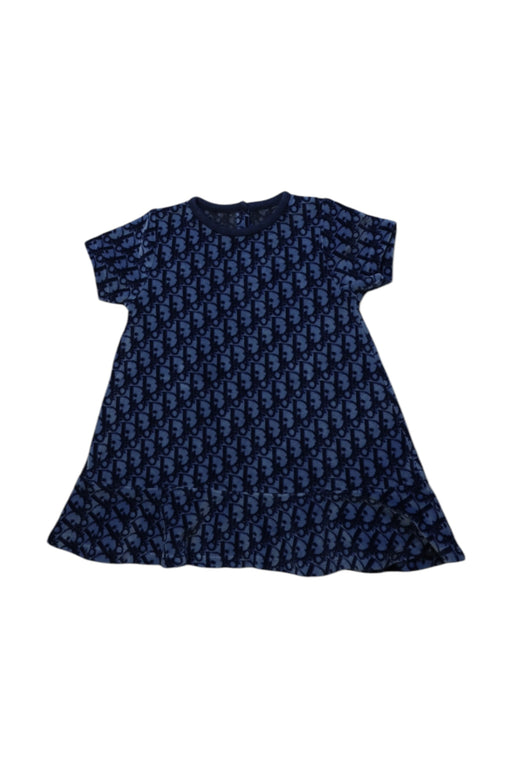 A Navy Short Sleeve Dresses from Dior in size 6-12M for girl. (Front View)
