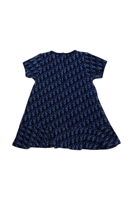 A Navy Short Sleeve Dresses from Dior in size 6-12M for girl. (Back View)