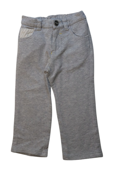 A Grey Casual Pants from Fendi in size 12-18M for boy. (Front View)