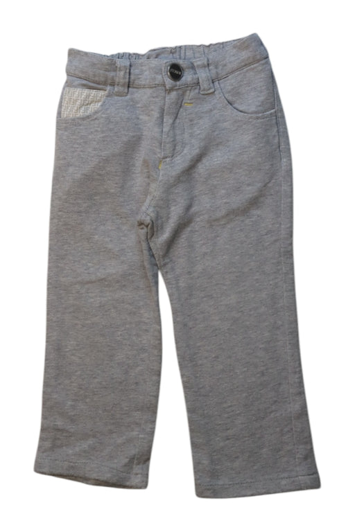 A Grey Casual Pants from Fendi in size 12-18M for boy. (Front View)