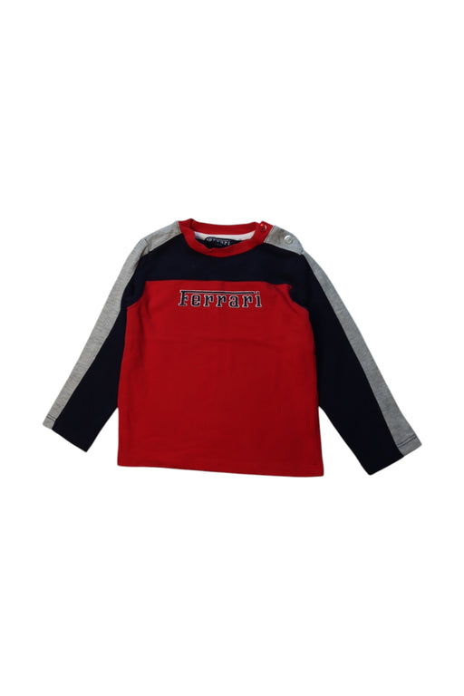 A Red Long Sleeve T Shirts from Ferrari in size 6-12M for boy. (Front View)