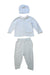 A White Pants Sets from Emile et Rose in size 6-12M for boy. (Back View)