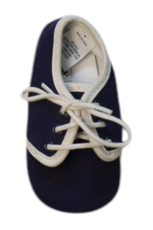 A Navy Sneakers from Janie & Jack in size 3-6M for neutral. (Front View)