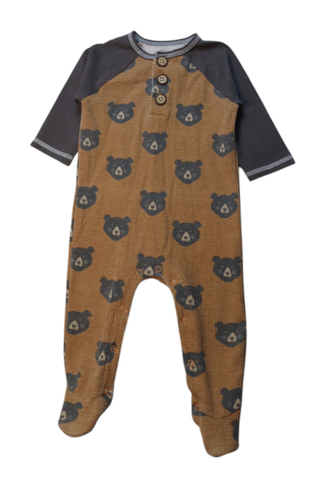 A Brown Onesies from Mudpie in size 3-6M for boy. (Front View)