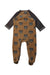 A Brown Onesies from Mudpie in size 3-6M for boy. (Back View)