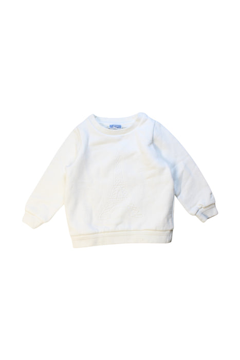 A White Crewneck Sweatshirts from Jacadi in size 3T for neutral. (Front View)