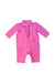 A Pink Long Sleeve Rompers from Ralph Lauren in size 0-3M for girl. (Front View)