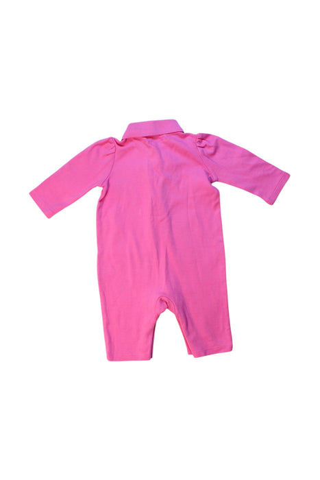 A Pink Long Sleeve Rompers from Ralph Lauren in size 0-3M for girl. (Back View)