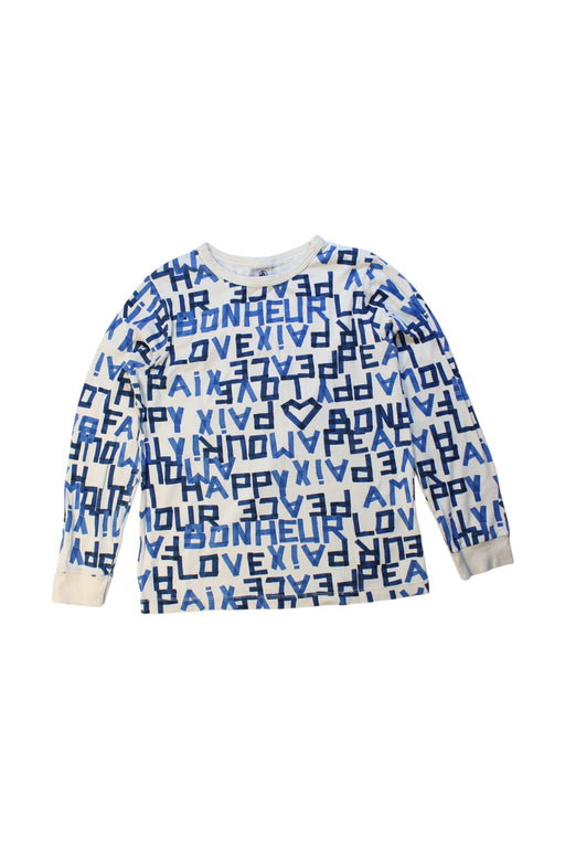 A Blue Long Sleeve Tops from Petit Bateau in size 10Y for boy. (Front View)