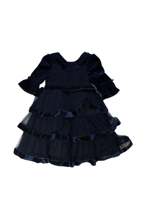 A Navy Long Sleeve Dresses from Nicholas & Bears in size 12-18M for girl. (Front View)