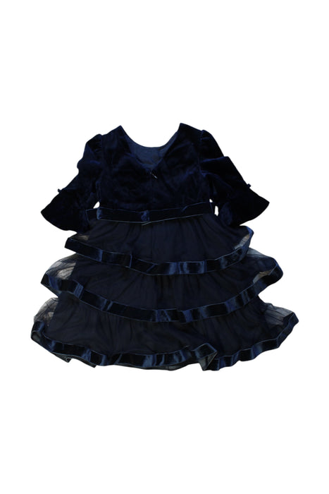 A Navy Long Sleeve Dresses from Nicholas & Bears in size 12-18M for girl. (Back View)