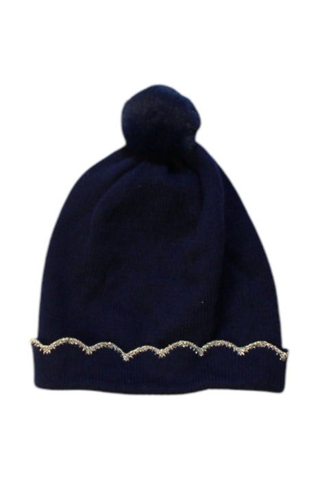 A Navy Winter Hats from Jacadi in size O/S for girl. (Front View)