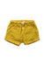 A Yellow Shorts from Seed in size 6-12M for neutral. (Front View)