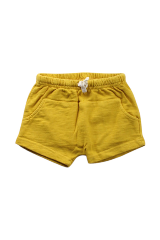 A Yellow Shorts from Seed in size 6-12M for neutral. (Front View)