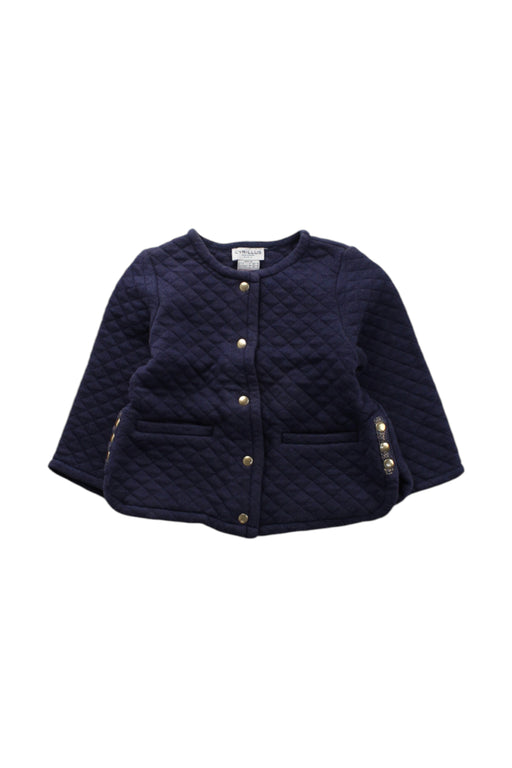 A Navy Puffer/Quilted Jackets from Cyrillus in size 12-18M for girl. (Front View)