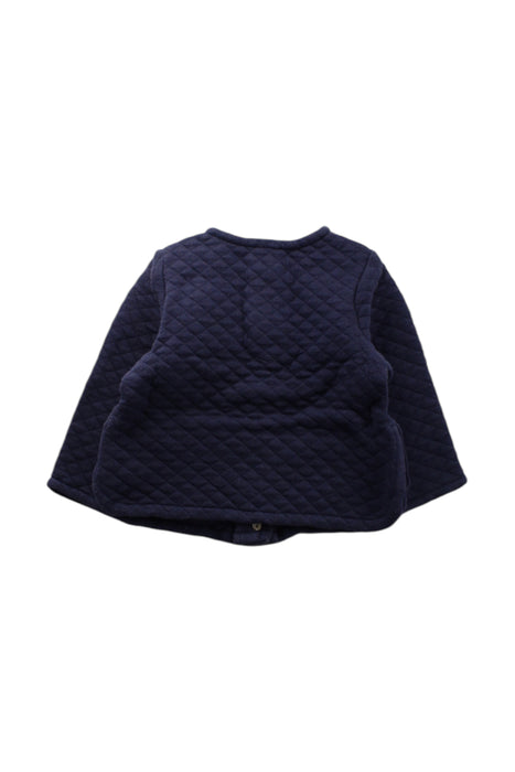 A Navy Puffer/Quilted Jackets from Cyrillus in size 12-18M for girl. (Back View)