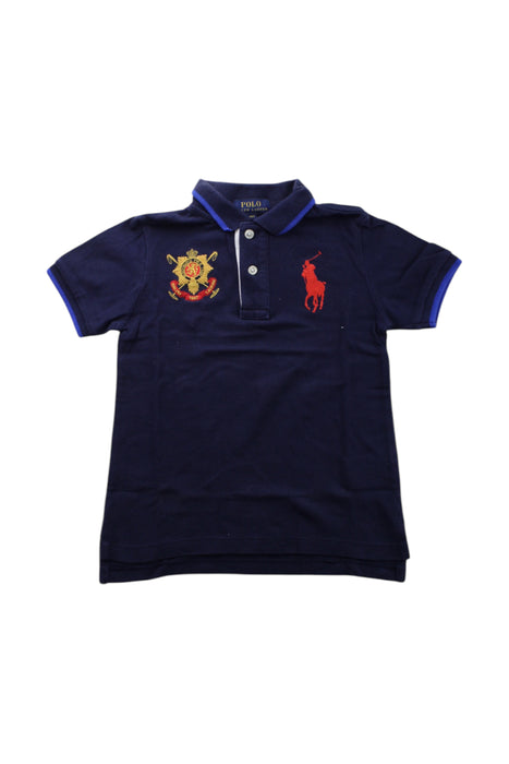 A Navy Short Sleeve Polos from Polo Ralph Lauren in size 4T for boy. (Front View)