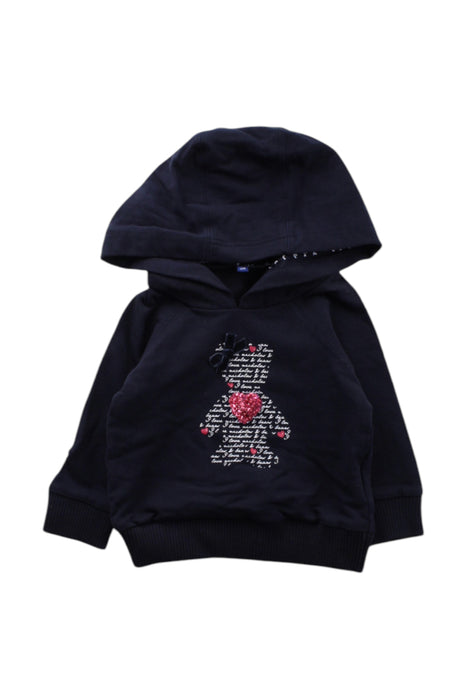 A Black Hooded Sweatshirts from Nicholas & Bears in size 6-12M for neutral. (Front View)