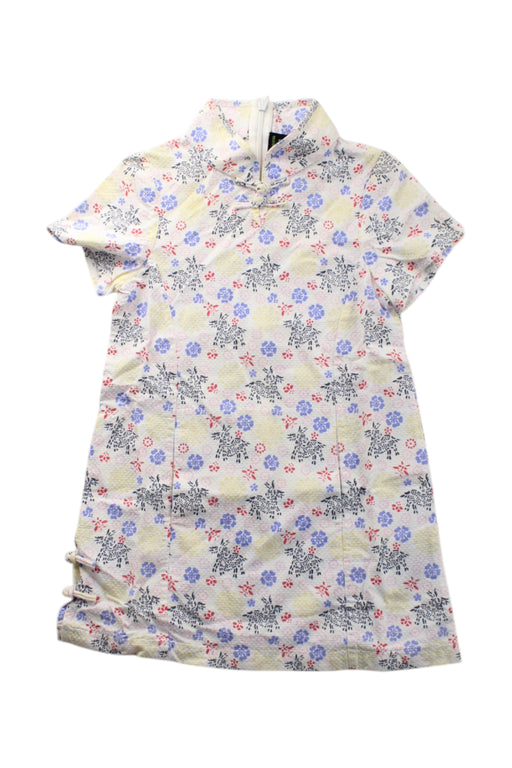 A Multicolor Short Sleeve Dresses from Shanghai Tang in size 4T for girl. (Front View)