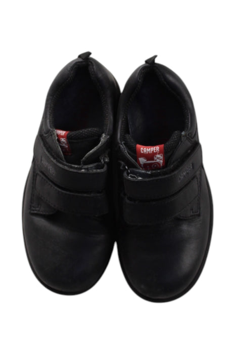 A Black Dress Shoes from Camper in size 4T for boy. (Back View)