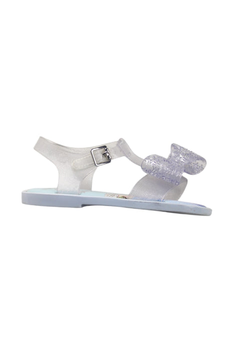 A Transparent Sandals from Mini Melissa in size 5T for girl. (Front View)