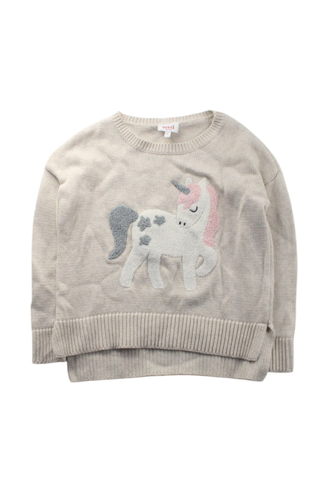 A Beige Knit Sweaters from Seed in size 4T for girl. (Front View)
