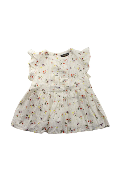A Multicolour Short Sleeve Dresses from Velveteen in size 6T for girl. (Front View)