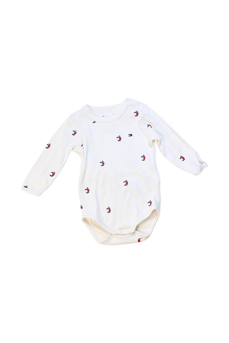 A White Long Sleeve Bodysuits from Tommy Hilfiger in size 0-3M for neutral. (Front View)