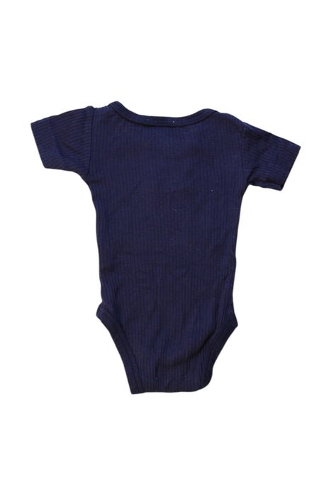 A Navy Short Sleeve Bodysuits from Jamie Kay in size Newborn for neutral. (Back View)