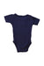 A Navy Short Sleeve Bodysuits from Jamie Kay in size Newborn for neutral. (Back View)