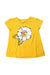 A Yellow Short Sleeve Tops from Seed in size 4T for girl. (Front View)