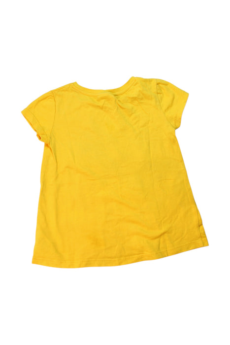 A Yellow Short Sleeve Tops from Seed in size 4T for girl. (Back View)