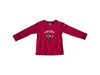 A Red Long Sleeve T Shirts from Petit Bateau in size 4T for boy. (Front View)