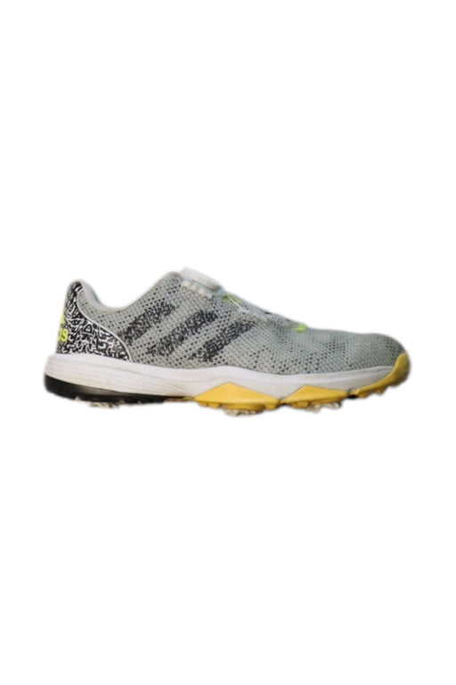 A Grey Sneakers from Adidas in size 11Y for girl. (Front View)