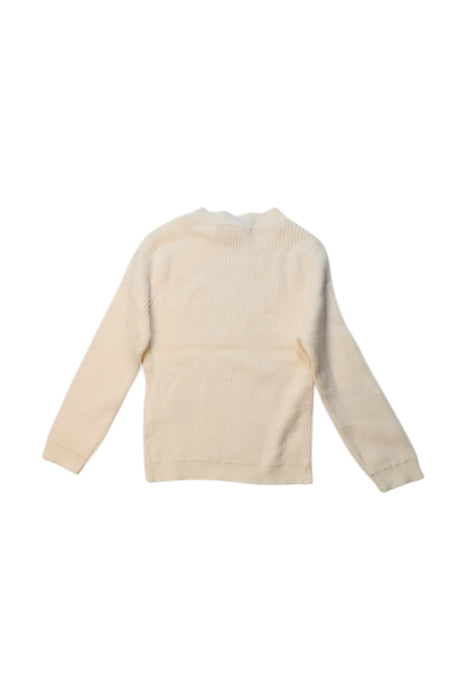 A Ivory Long Sleeve Tops from Petit Main in size 2T for girl. (Back View)