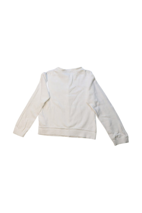 A White Cardigans from Tartine et Chocolat in size 3T for girl. (Back View)