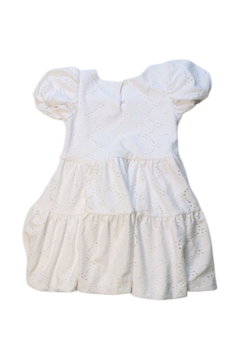 A White Short Sleeve Dresses from Tahari in size 3T for girl. (Back View)