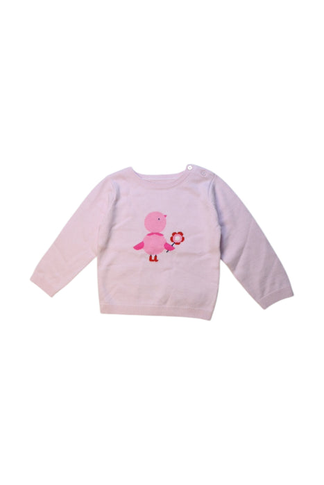 A Pink Long Sleeve Tops from Jacadi in size 2T for girl. (Front View)