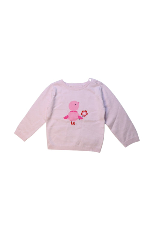 A Pink Long Sleeve Tops from Jacadi in size 2T for girl. (Front View)