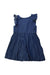 A Blue Sleeveless Dresses from Jacadi in size 4T for girl. (Front View)