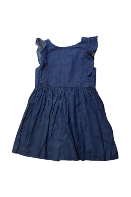 A Blue Sleeveless Dresses from Jacadi in size 4T for girl. (Front View)