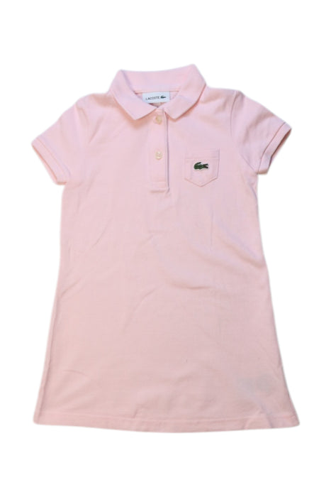 A Pink Short Sleeve Dresses from Lacoste in size 3T for girl. (Front View)