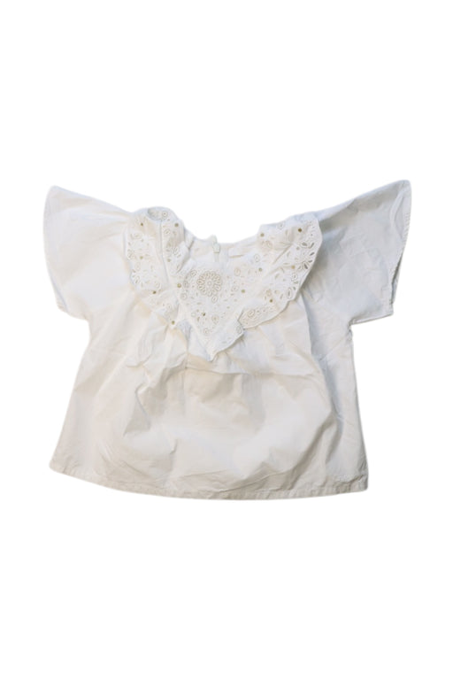 A White Sleeveless Tops from Chloe in size 3T for girl. (Front View)