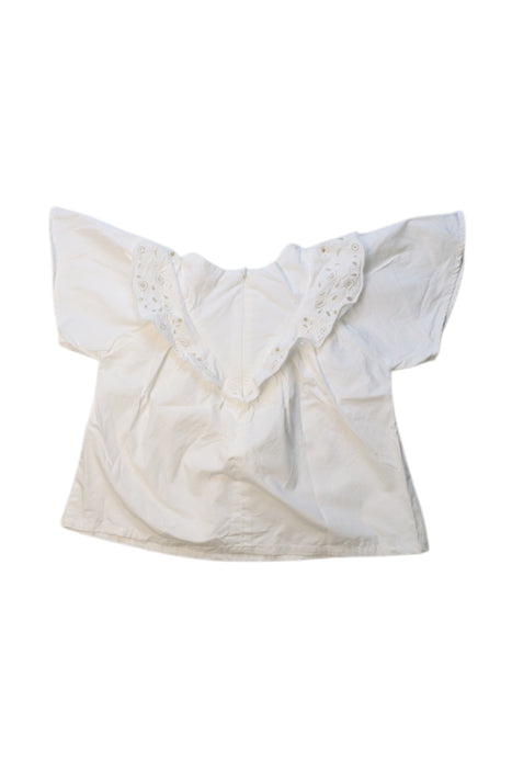 A White Sleeveless Tops from Chloe in size 3T for girl. (Back View)