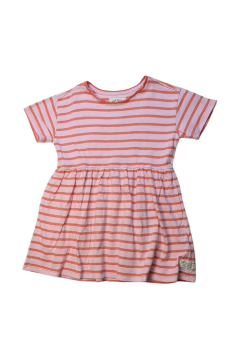 A Pink Short Sleeve Dresses from Joules in size 3T for girl. (Front View)
